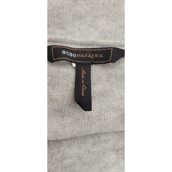 BCBG MaxAzria Cotton Cashmere Knit Tshirt Sz Small Gray Delicate Short Sleeves - Picture 7 of 9